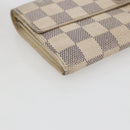 LOUIS VUITTON Damier Azur Portefeuille Sarah Long Wallet N61735 LV Auth 165815-14