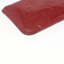 LOUIS VUITTON Vernis Pochette Cle NM Purse Rouge Grunadine M91737 LV Auth 165816-16