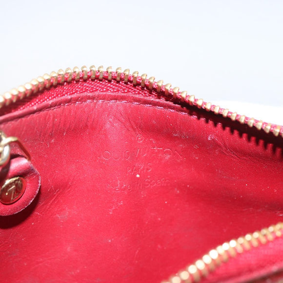 LOUIS VUITTON Vernis Pochette Cle NM Purse Rouge Grunadine M91737 LV Auth 165816