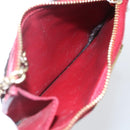 LOUIS VUITTON Vernis Pochette Cle NM Purse Rouge Grunadine M91737 LV Auth 165816-11