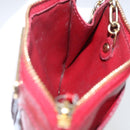 LOUIS VUITTON Vernis Pochette Cle NM Purse Rouge Grunadine M91737 LV Auth 165816-19