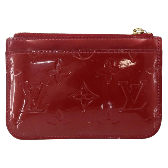 LOUIS VUITTON Vernis Pochette Cle NM Purse Rouge Grunadine M91737 LV Auth 165816