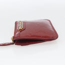 LOUIS VUITTON Vernis Pochette Cle NM Purse Rouge Grunadine M91737 LV Auth 165816-3