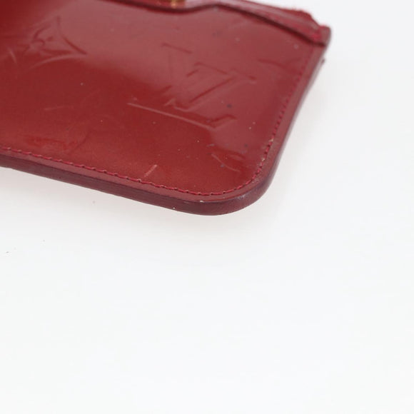 LOUIS VUITTON Vernis Pochette Cle NM Purse Rouge Grunadine M91737 LV Auth 165816