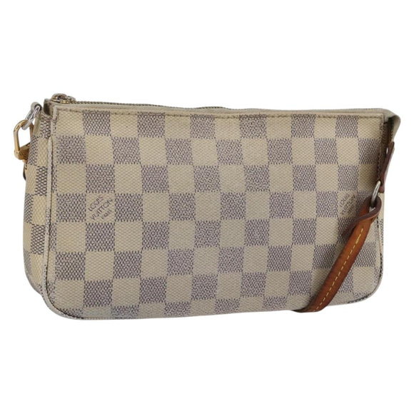 LOUIS VUITTON Damier Azur Pochette Accessoires Pouch N51986 LV Auth 165817
