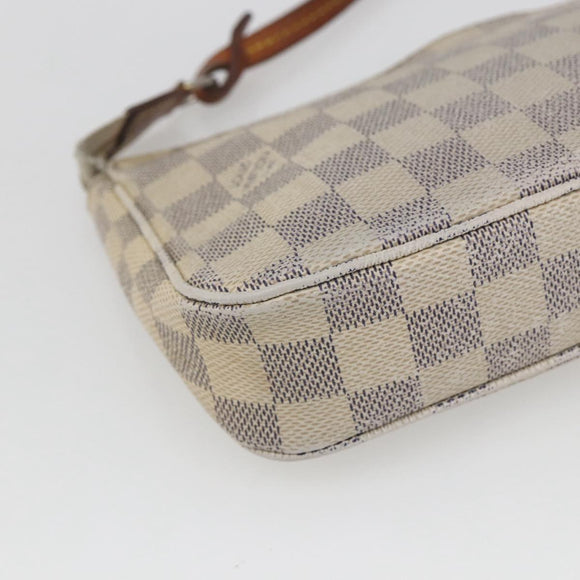 LOUIS VUITTON Damier Azur Pochette Accessoires Pouch N51986 LV Auth 165817