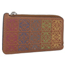 LOEWE Anagram Fragment Case Card Case Leather Multicolor Auth 165822-1