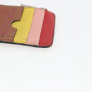 LOEWE Anagram Fragment Case Card Case Leather Multicolor Auth 165822-15