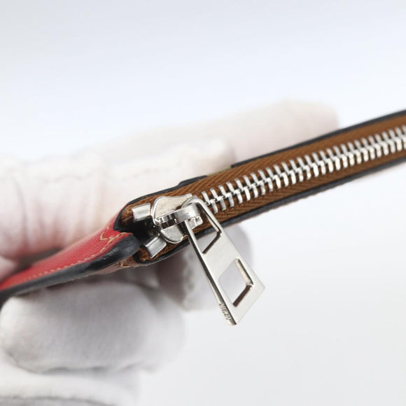 LOEWE Anagram Fragment Case Card Case Leather Multicolor Auth 165822