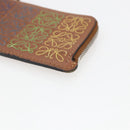 LOEWE Anagram Fragment Case Card Case Leather Multicolor Auth 165822-7