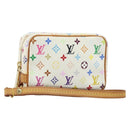 LOUIS VUITTON Monogram Multicolor Trousse Wapity Pouch White M58033 Auth 165823V-1