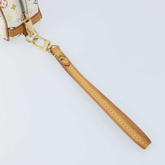 LOUIS VUITTON Monogram Multicolor Trousse Wapity Pouch White M58033 Auth 165823V