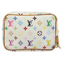 LOUIS VUITTON Monogram Multicolor Trousse Wapity Pouch White M58033 Auth 165823V-2