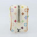 LOUIS VUITTON Monogram Multicolor Trousse Wapity Pouch White M58033 Auth 165823V-3