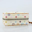 LOUIS VUITTON Monogram Multicolor Trousse Wapity Pouch White M58033 Auth 165823V-5