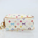 LOUIS VUITTON Monogram Multicolor Trousse Wapity Pouch White M58033 Auth 165823V-6