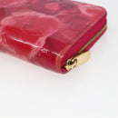 LOUIS VUITTON Vernis Ikat Flower Zippy Coin Purse Rose Andian M90030 Auth 165824-15