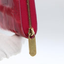LOUIS VUITTON Vernis Ikat Flower Zippy Coin Purse Rose Andian M90030 Auth 165824-8