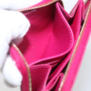 LOUIS VUITTON Vernis Ikat Flower Zippy Coin Purse Rose Andian M90030 Auth 165824-17