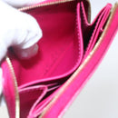 LOUIS VUITTON Vernis Ikat Flower Zippy Coin Purse Rose Andian M90030 Auth 165824-20