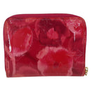 LOUIS VUITTON Vernis Ikat Flower Zippy Coin Purse Rose Andian M90030 Auth 165824-2