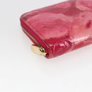 LOUIS VUITTON Vernis Ikat Flower Zippy Coin Purse Rose Andian M90030 Auth 165824-14