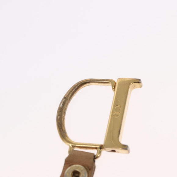 Christian Dior Trotter Canvas Saddle Coin Purse Beige Auth 165825