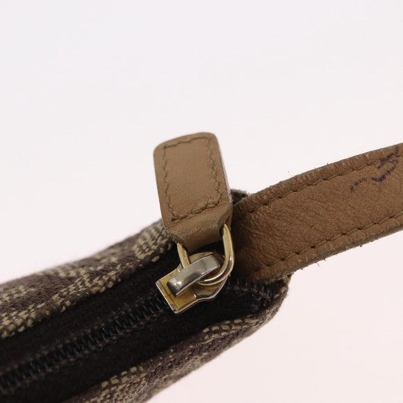 Christian Dior Trotter Canvas Saddle Coin Purse Beige Auth 165825