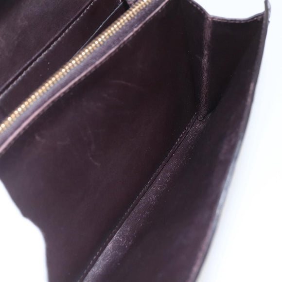 LOUIS VUITTON Monogram Vernis Rayure Zippy Wallet Amarante M91717 LV Auth 165826