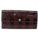 LOUIS VUITTON Monogram Vernis Rayure Zippy Wallet Amarante M91717 LV Auth 165826-2