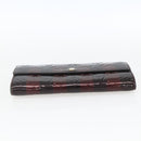 LOUIS VUITTON Monogram Vernis Rayure Zippy Wallet Amarante M91717 LV Auth 165826-7