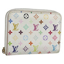 LOUIS VUITTON Monogram Multicolor Zippy Portemonnee Wit M93741 Auth 165828-1