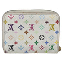 LOUIS VUITTON Monogram Multicolor Zippy Portemonnee Wit M93741 Auth 165828-2
