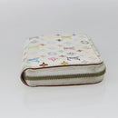 LOUIS VUITTON Monogram Multicolor Zippy Portemonnee Wit M93741 Auth 165828-4