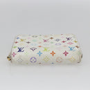 LOUIS VUITTON Monogram Multicolor Zippy Portemonnee Wit M93741 Auth 165828-6
