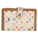 LOUIS VUITTON Multicolor Portefeuille Viennois Wallet White M92987 Auth 165833-13