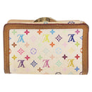 LOUIS VUITTON Multicolor Portefeuille Viennois Wallet White M92987 Auth 165833-2