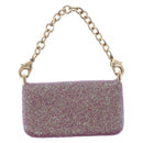 FENDI Mamma Baguette Key Holder metal Pink Auth 165835V-5