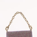 FENDI Mamma Baguette Key Holder metal Pink Auth 165835V-7