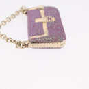 FENDI Mamma Baguette Key Holder metal Pink Auth 165835V-9