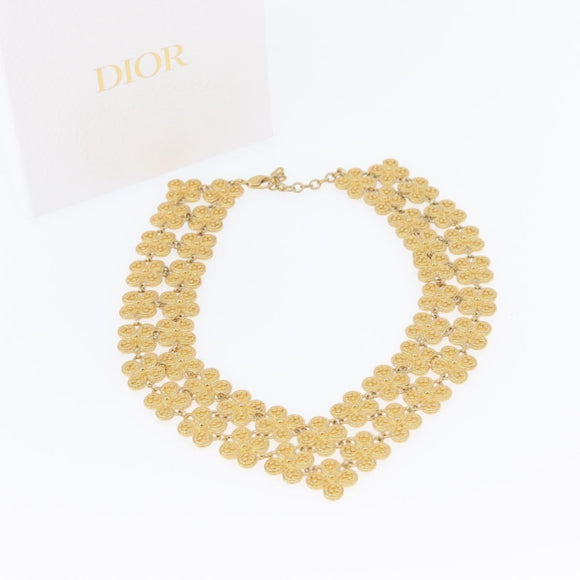 Christian Dior Necklace metal Gold Tone Auth 165838SAV