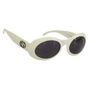 GUCCI Interlocking Sunglasses plastic Ivory Auth 165840-1