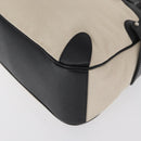 Salvatore Ferragamo Gancini Hand Bag Canvas Ivory Silver Auth 165851-17