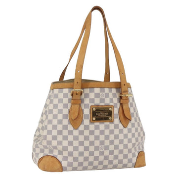 LOUIS VUITTON Damier Azur Hampstead MM Tote Bag N51206 LV Auth 165853