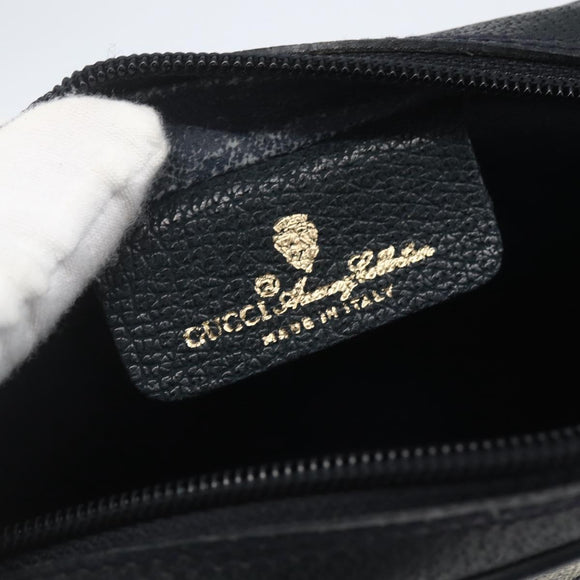 GUCCI GG Supreme Web Sherry Line Bag PVC Navy Gold 116 02 089 Auth 165855