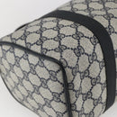 GUCCI GG Supreme Sherry Line Boston Bag PVC Navy Gold 40 02 006 Auth 165856-16