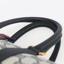GUCCI GG Supreme Sherry Line Boston Bag PVC Navy Gold 40 02 006 Auth 165856-8