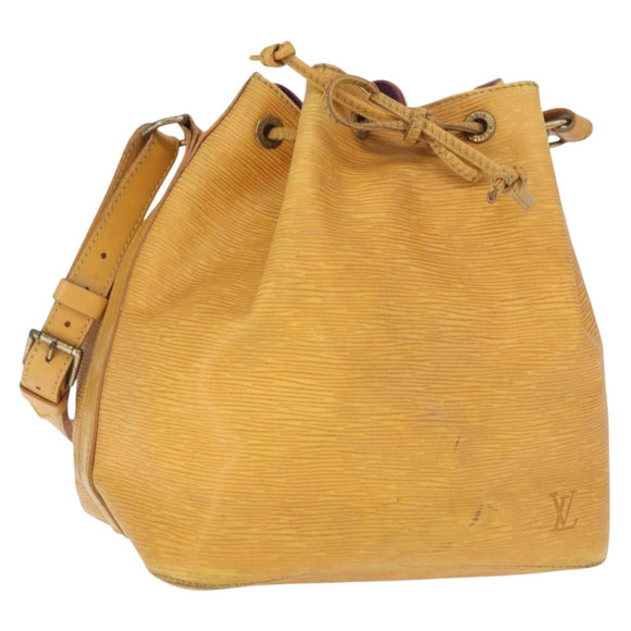 LOUIS VUITTON Epi Petit Noe Shoulder Bag Yellow M44109 LV Auth 165857