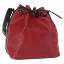 LOUIS VUITTON Epi Petit Noe Shoulder Bag Bicolor Black Red M44017 LV Auth 165859-1