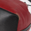 LOUIS VUITTON Epi Petit Noe Shoulder Bag Bicolor Black Red M44017 LV Auth 165859-15
